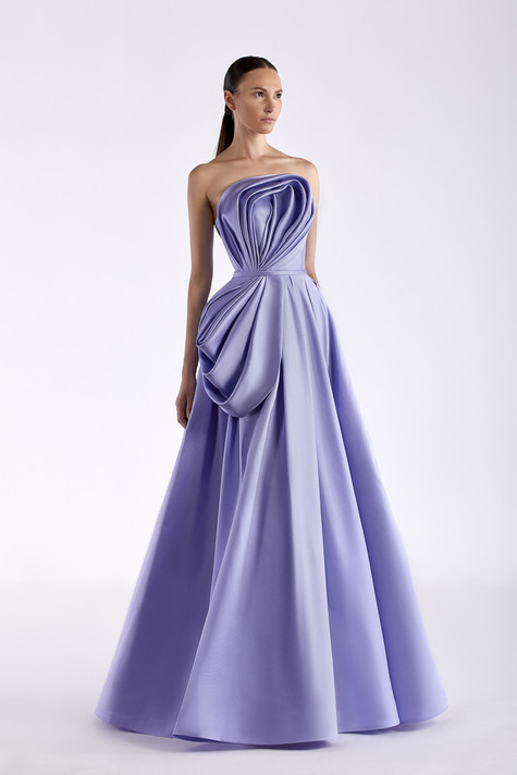 Strapless Faille Gown