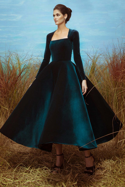 Long velvet gown clearance