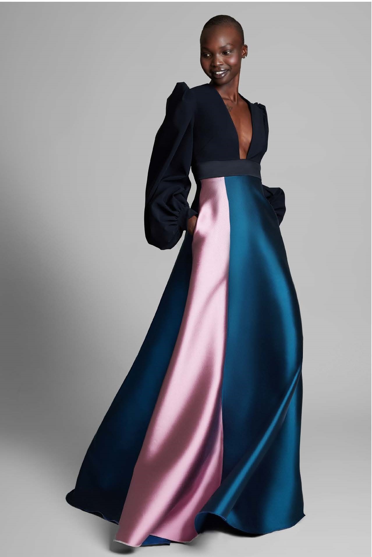 Mondrian Color-Block Gown