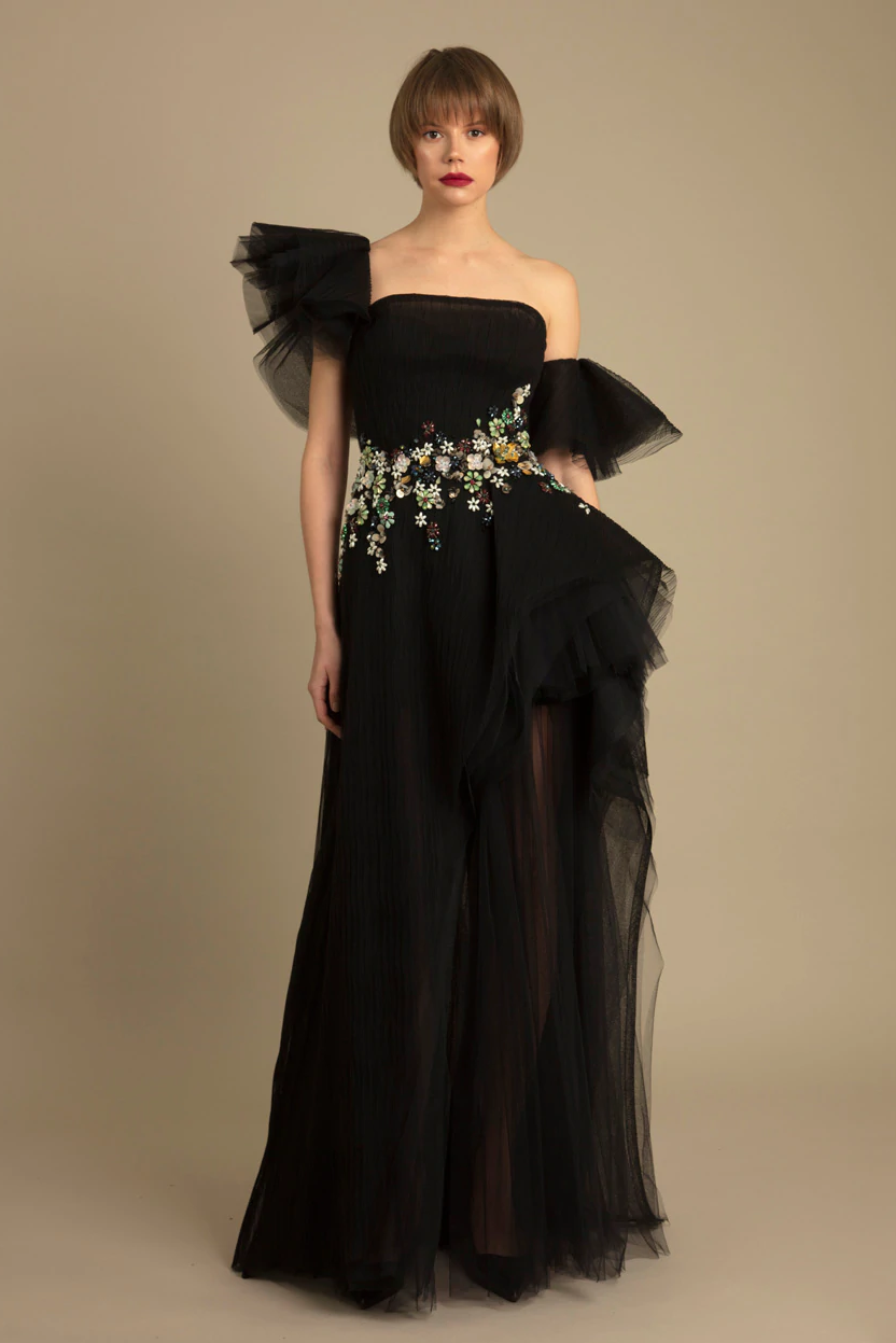 Asymmetrical Tulle Dress