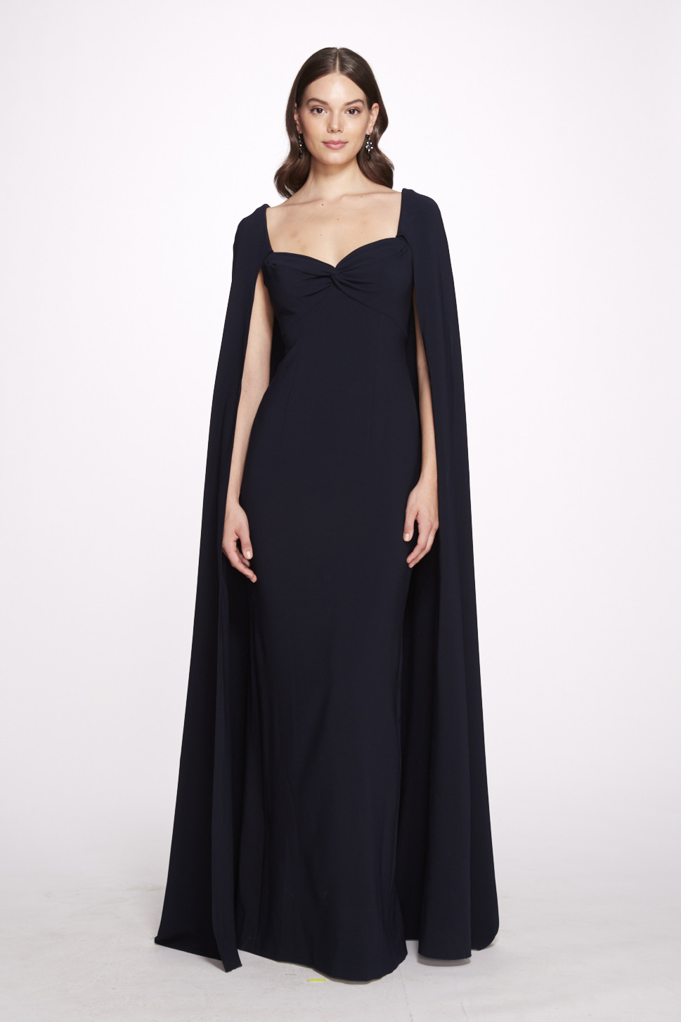 BRANDON MAXWELL Cape-effect crepe gown