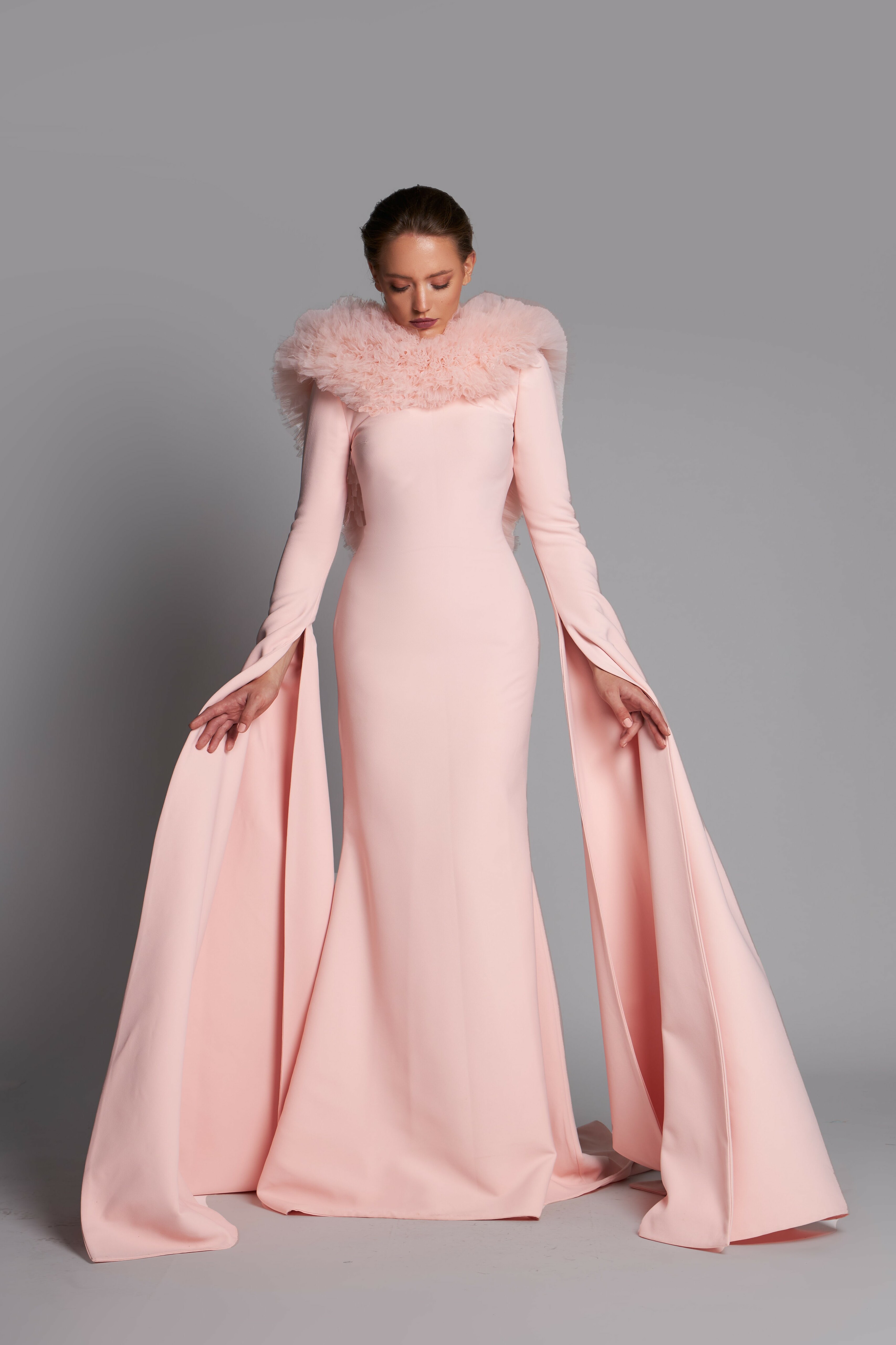 B DARLIN Womens Long Sleeve Scoop Neck Full-Length Prom Fit + Flare Dress -  Helia Beer Co