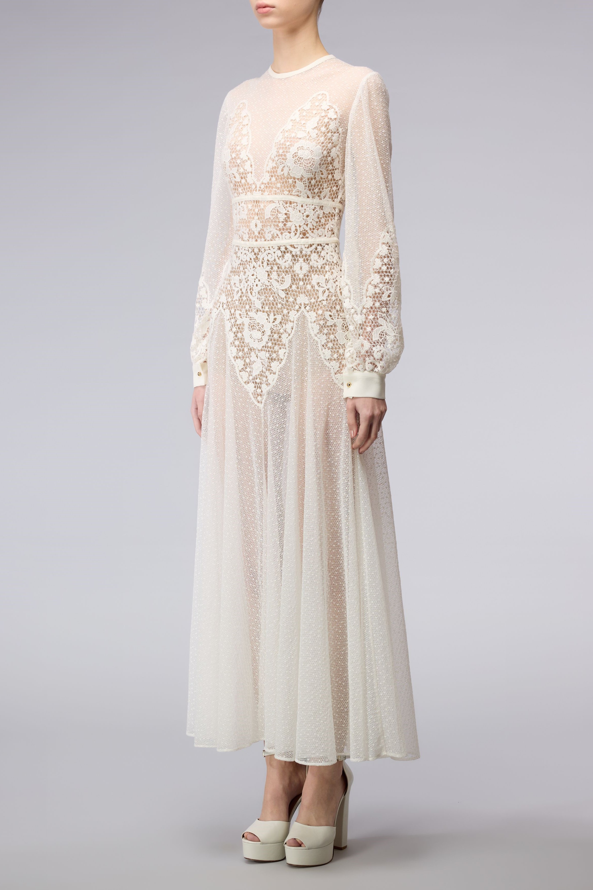 Elie Saab Long Macramé Gown - District 5 Boutique