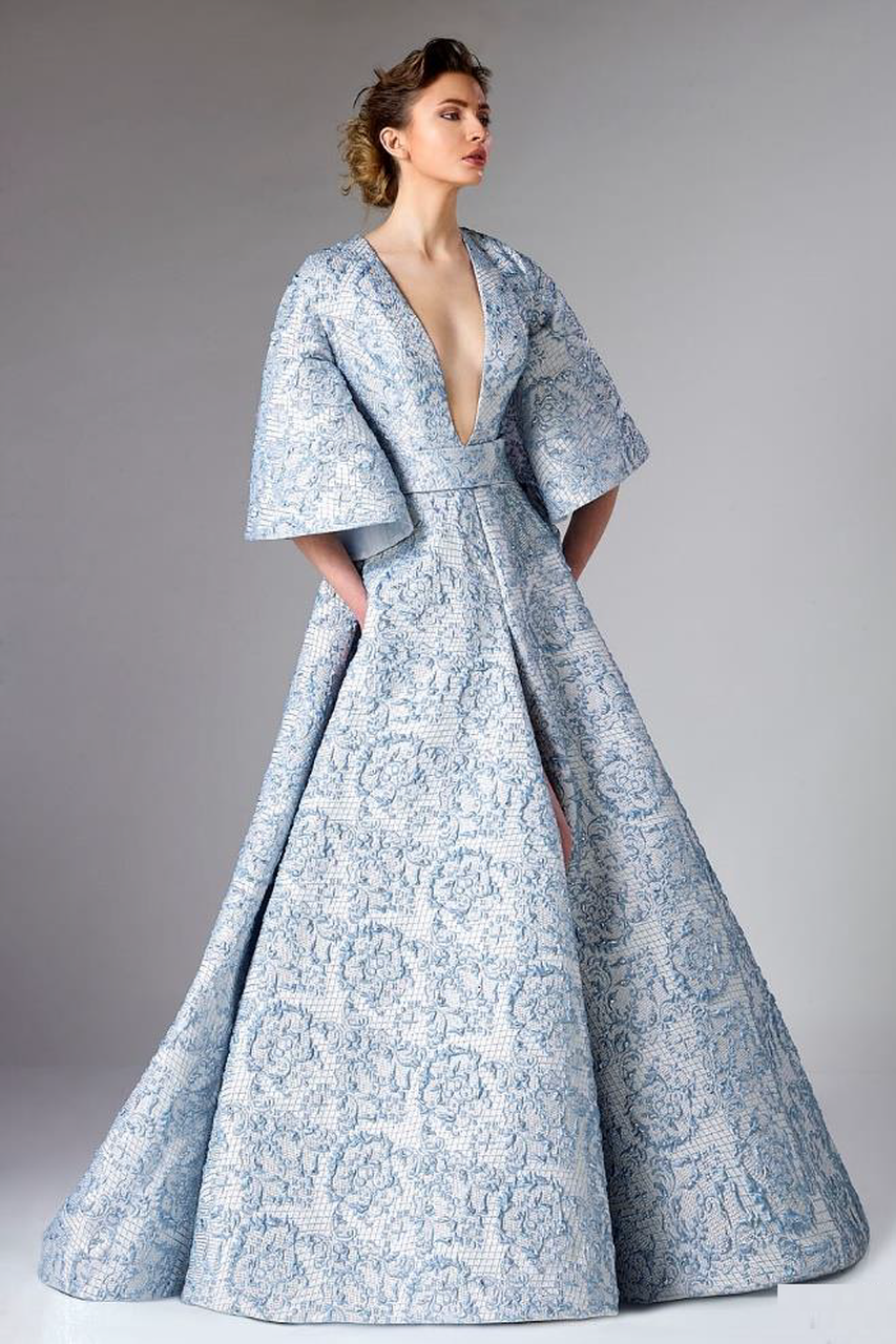 blue flower maxi dress