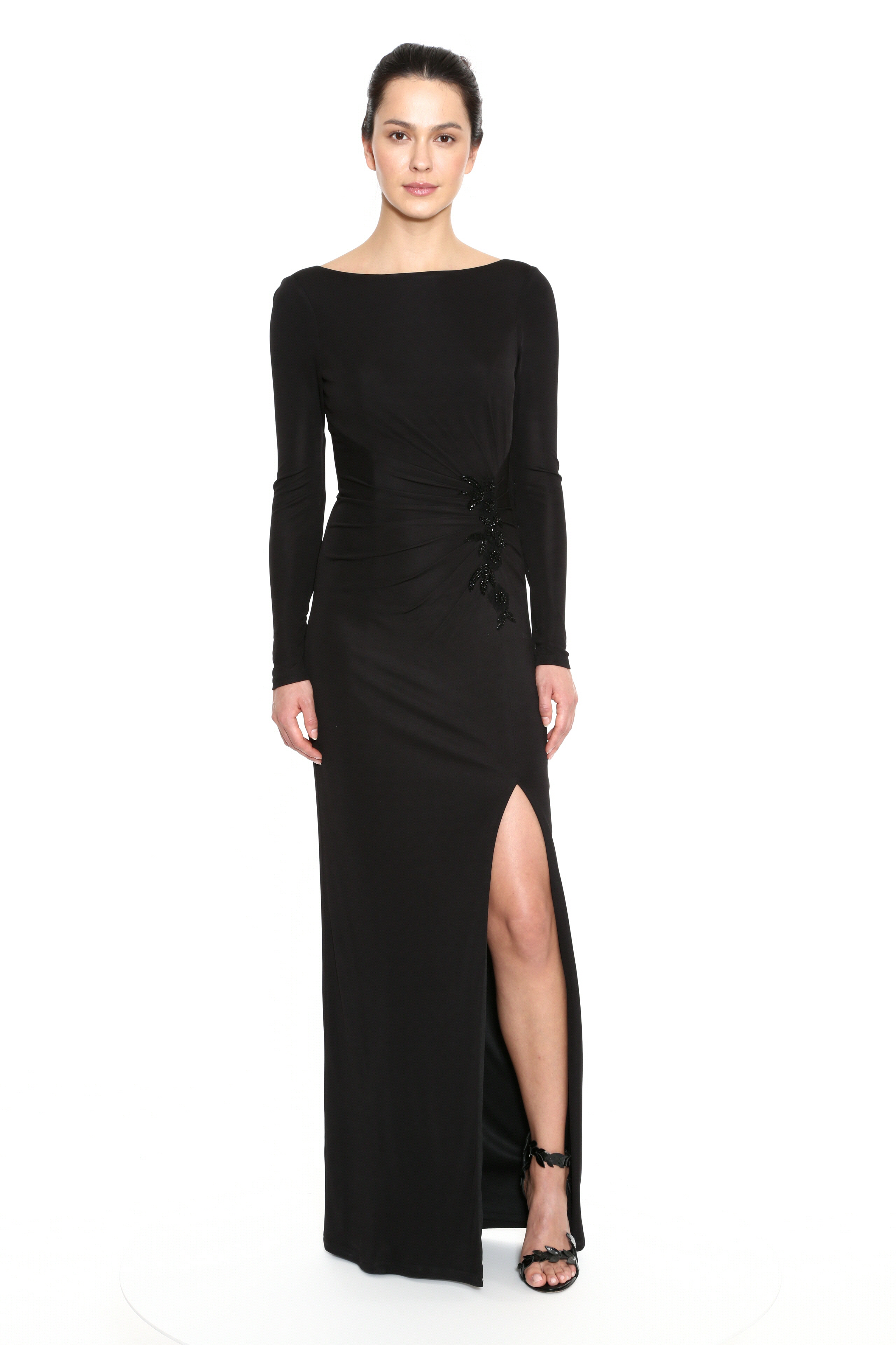 black jersey gown