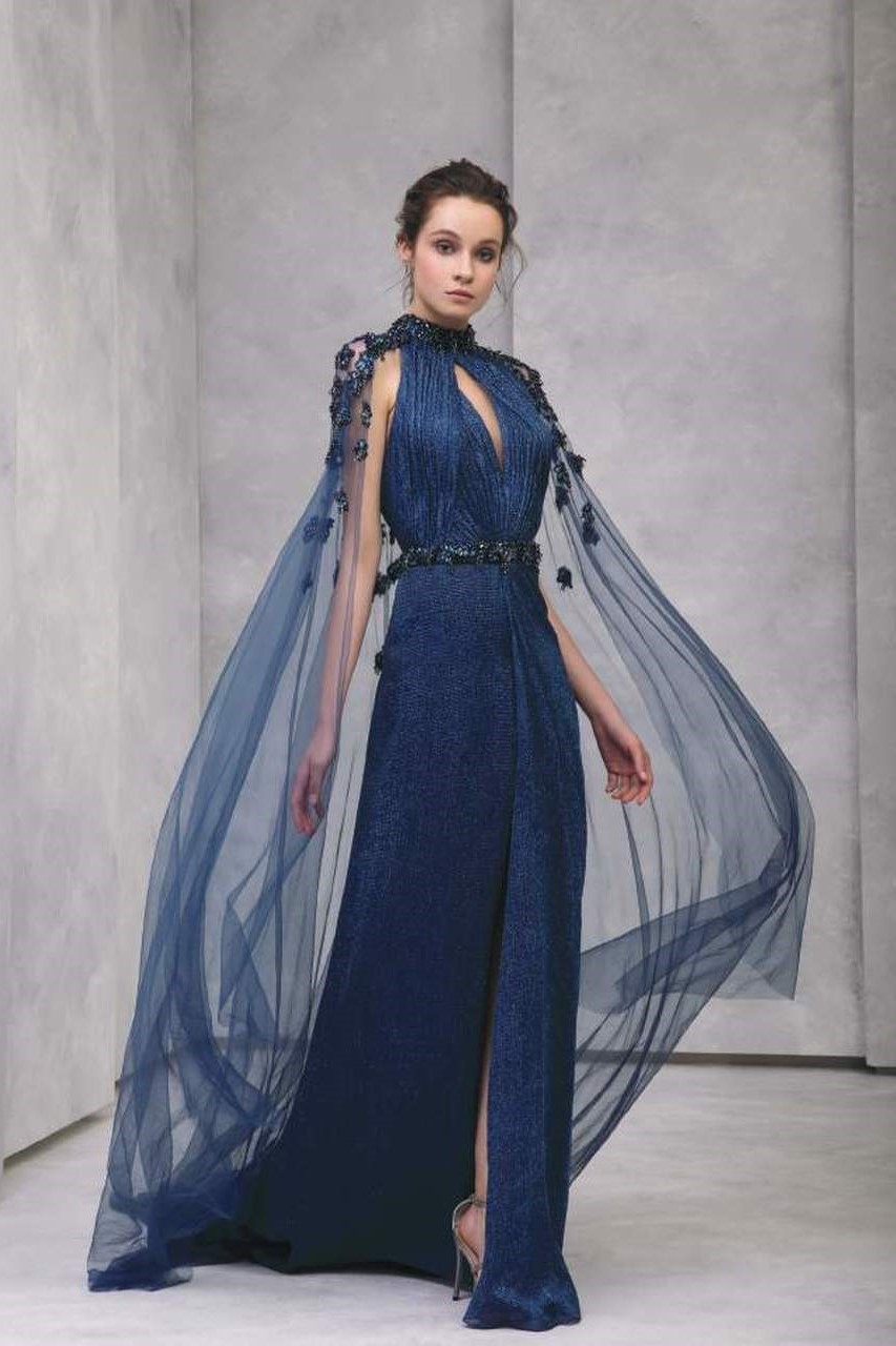 Tony Ward Hand-Embroidered Lurex Georgette Gown - District 5 Boutique