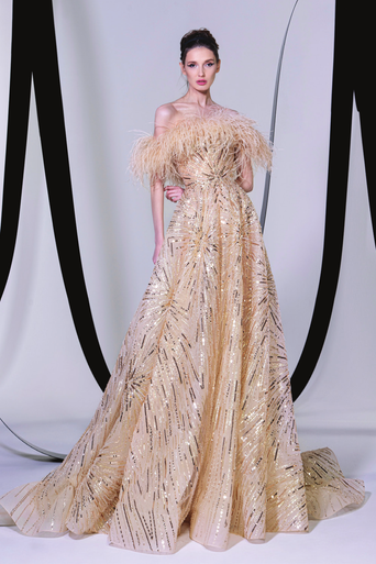 Tony Ward Ruffled Sheer Tulle Gown - District 5 Boutique