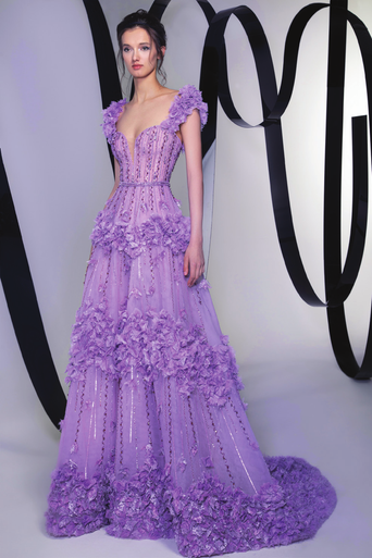 Tony Ward Floral Embellished Gown - District 5 Boutique