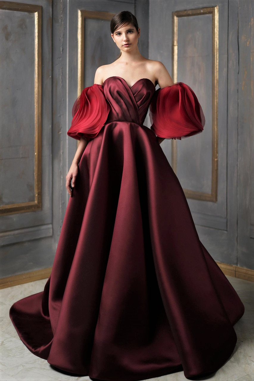 Mark Bumgarner Theresa Silk Mikado Gown