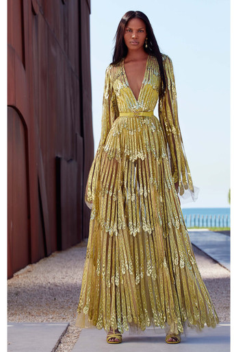 Elie saab gold dress