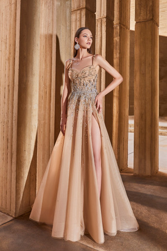Gold_Champagne Dresses and Gowns - District 5 Boutique