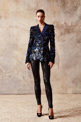 wear this: silver sequin blazer and leggings – The Motherland