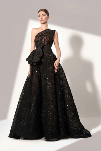 Sheer Illusion A-Line Gown