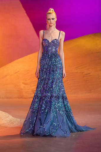 Georges Hobeika Sweetheart Corset Beaded Gown- District 5 Boutique