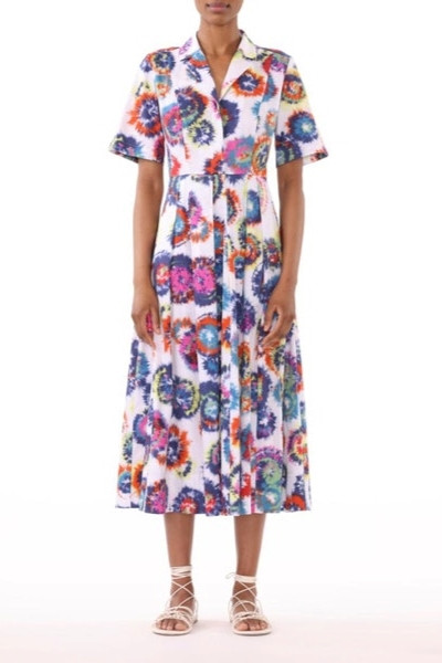Shop Jason Wu Collection Abstract Floral Shirtdress