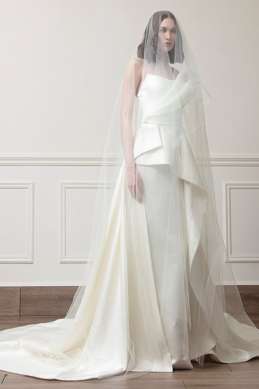 Georges Chakra Strapless Silk Organza Gown