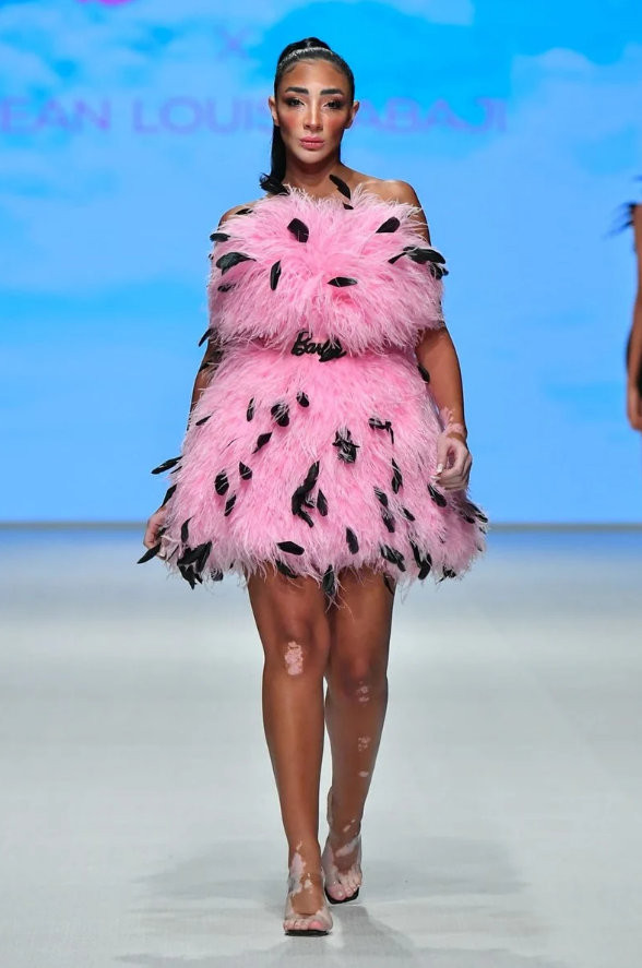 Jean Louis Sabaji Feathered Mini Dress