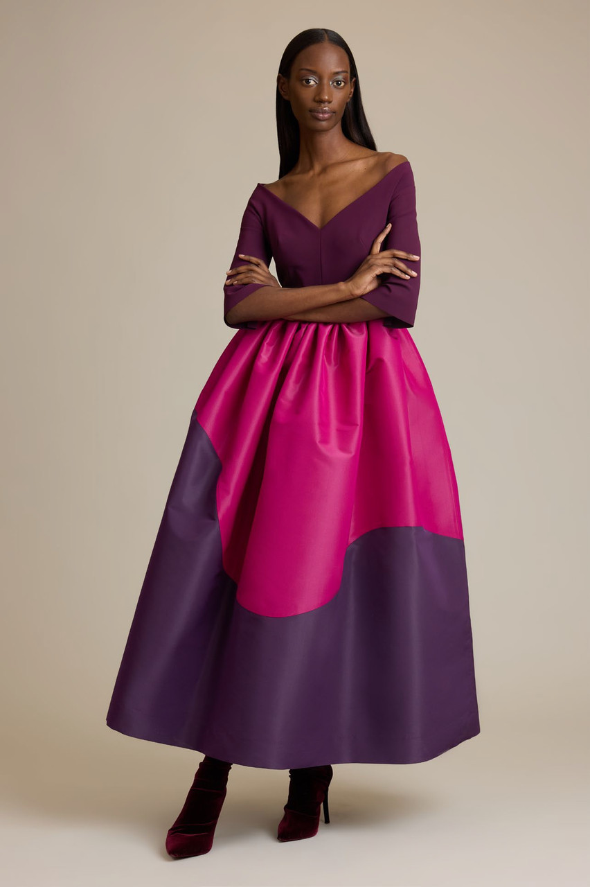 Greta Constantine 3/4 Sleeve Ofia -oren Gown