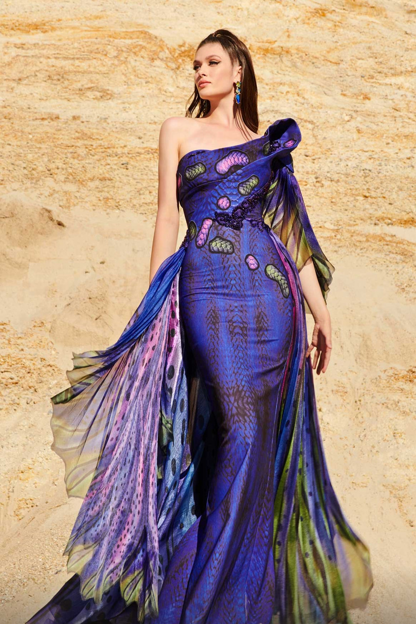Fouad Sarkis Sculpted Gown With Draping