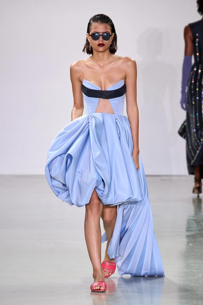 Bibhu Mohapatra Strapless Faille Pouf Dress