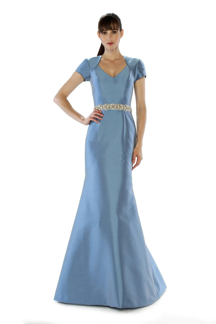 Theia Satin Mermaid Gown