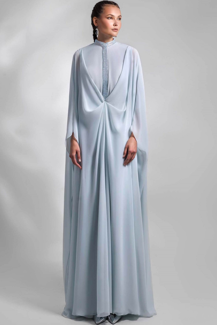 Gemy Maalouf Loose-cut Embellished Chiffon Gown