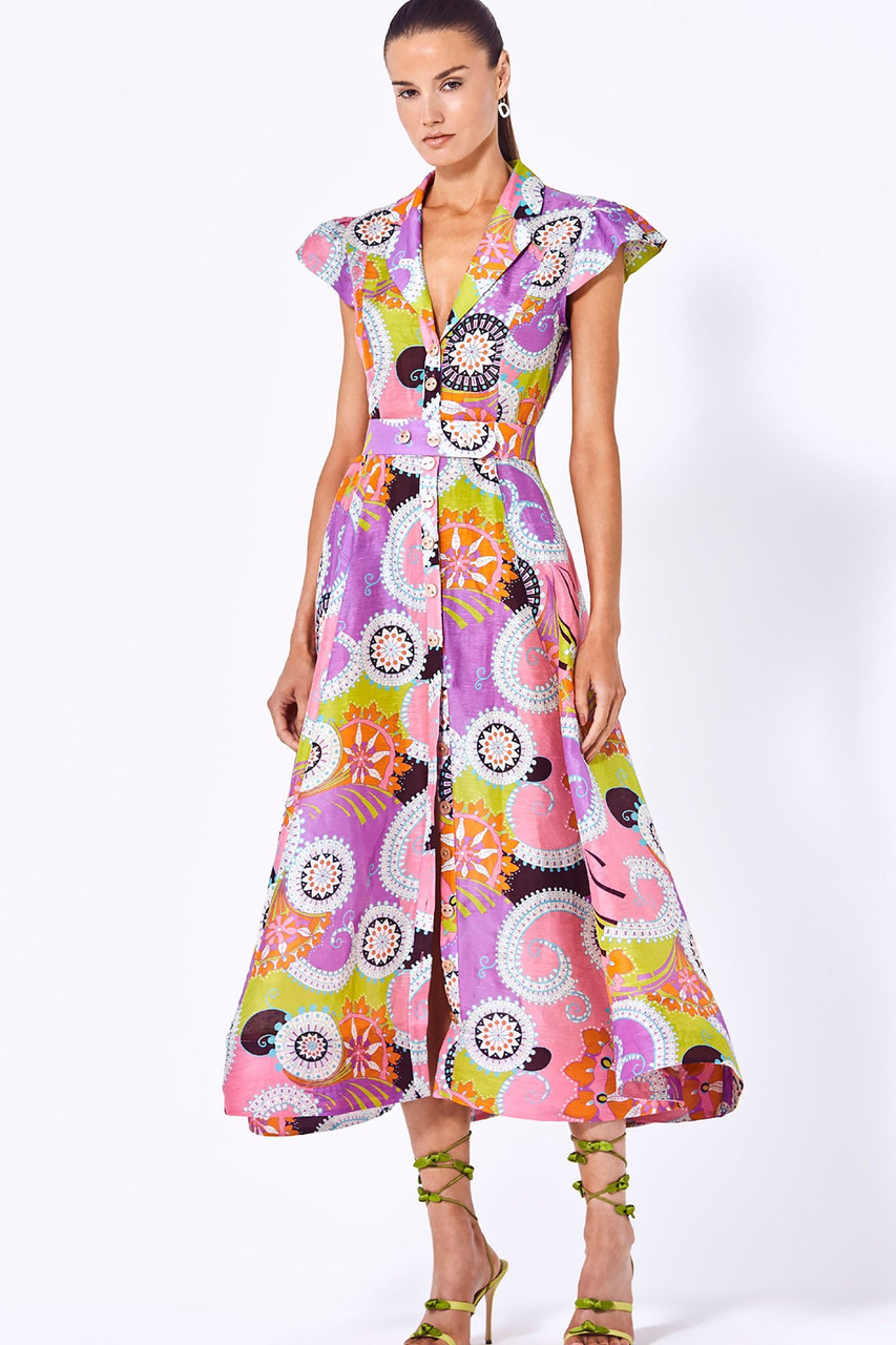 Alexis Verona Midi Dress In Multi Print