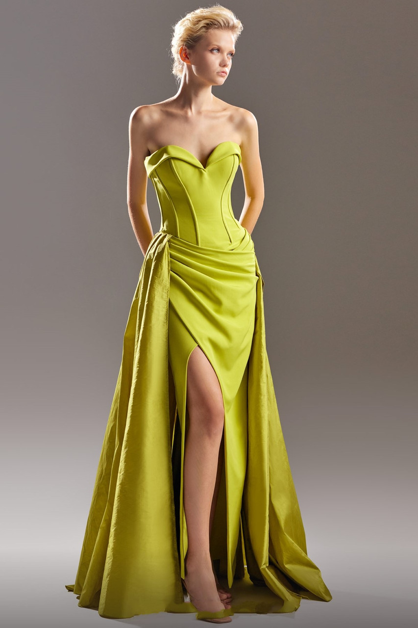 Gaby Charbachy Exotic Strapless Corset Gown