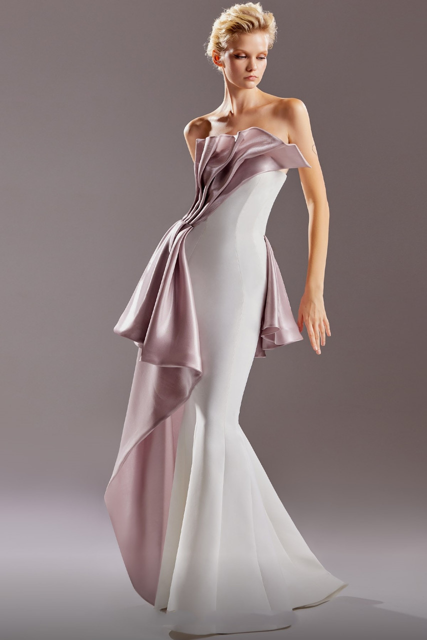 Gaby Charbachy Accentuated Waist Mermaid Gown
