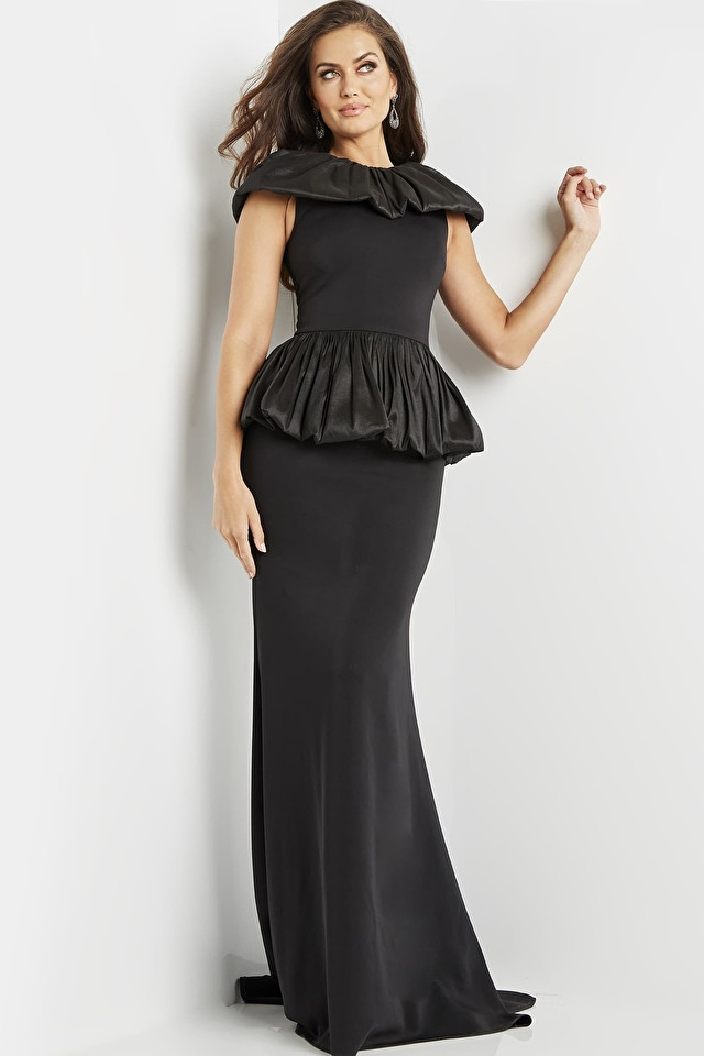 Shop Jovani Fitted Peplum Evening Gown
