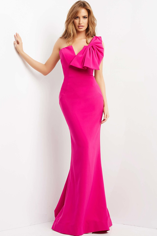 Jovani One Shoulder Form Fitting Gown