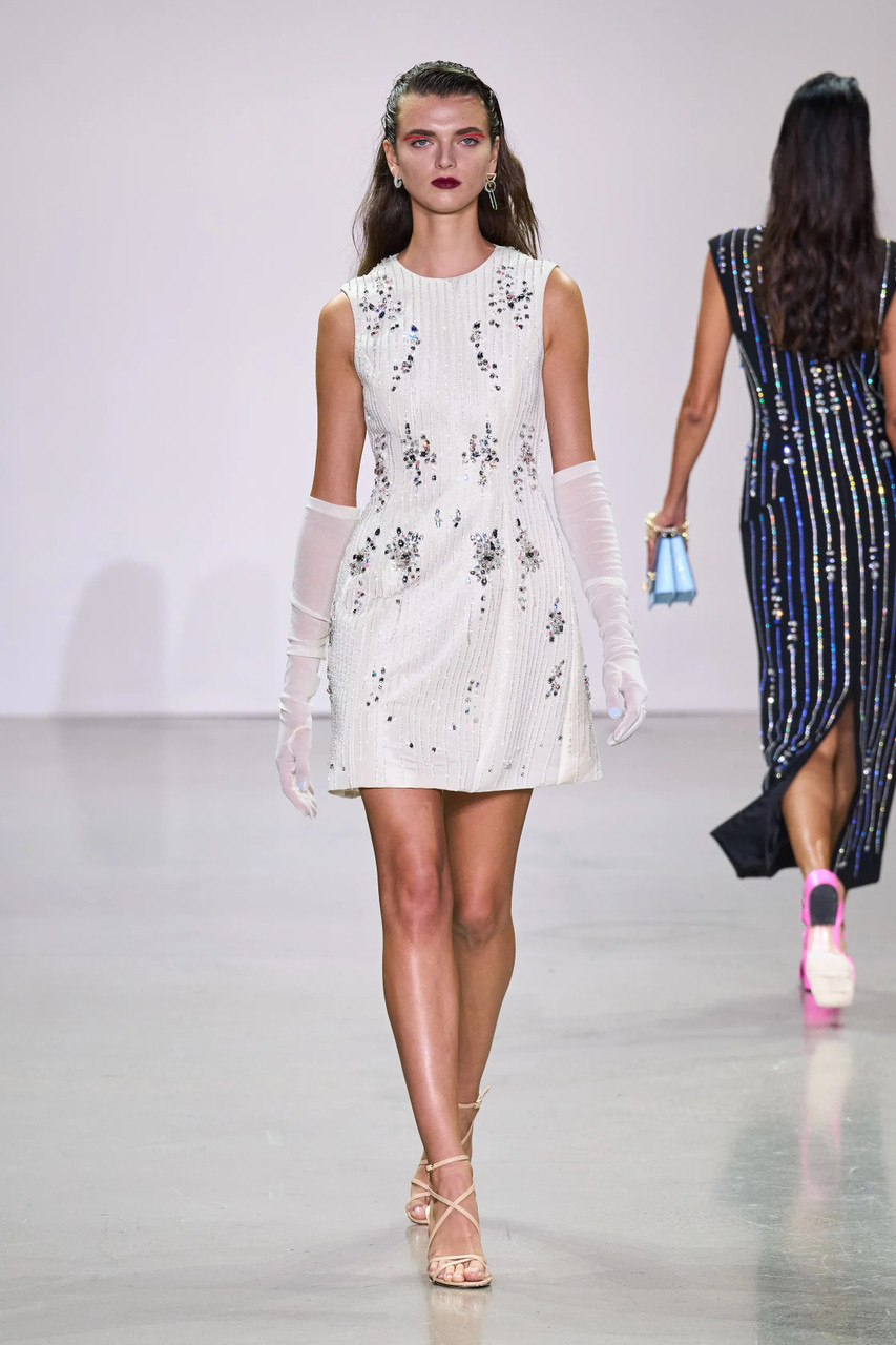 Bibhu Mohapatra Crystal Embroidered Short Dress