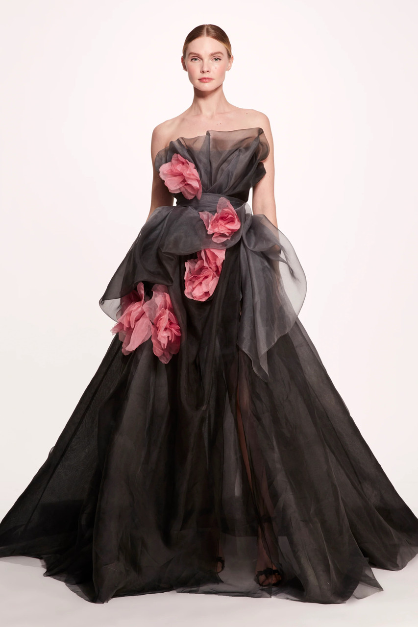 Marchesa Textured Organza Ombre Ball Gown In Multi | ModeSens