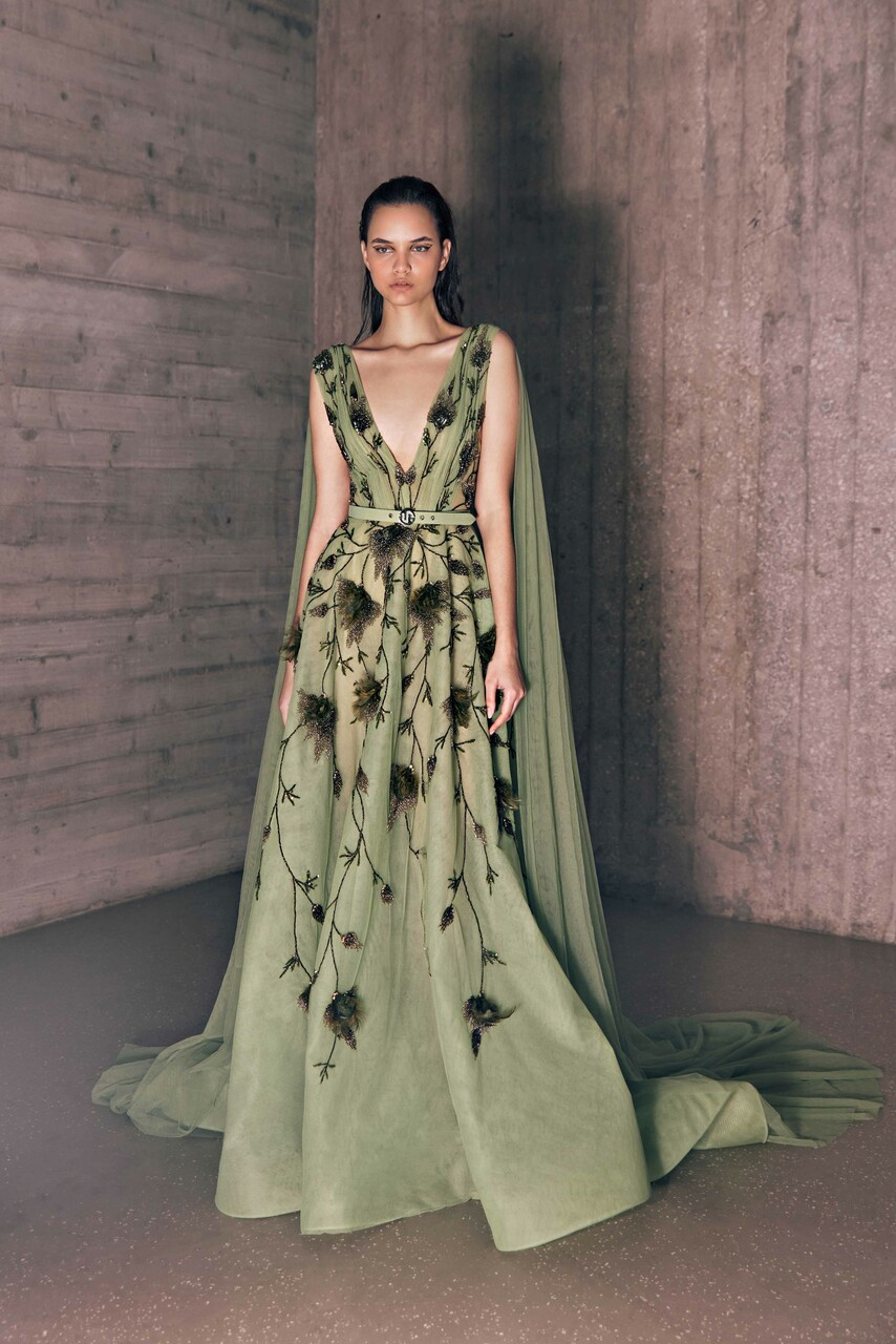 Tony Ward Ruffled Sheer Tulle Gown - District 5 Boutique