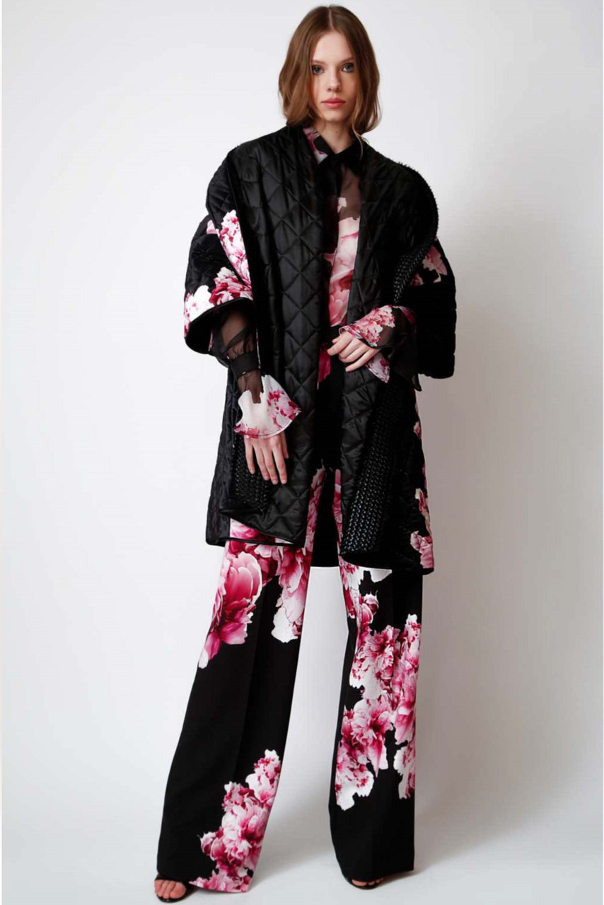 Gabriele Fiorucci Bucciarelli Floral Coat, Blouse And Trousers In Multi