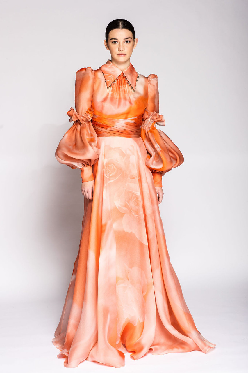Isabel Sanchis Regis Gown In Multi