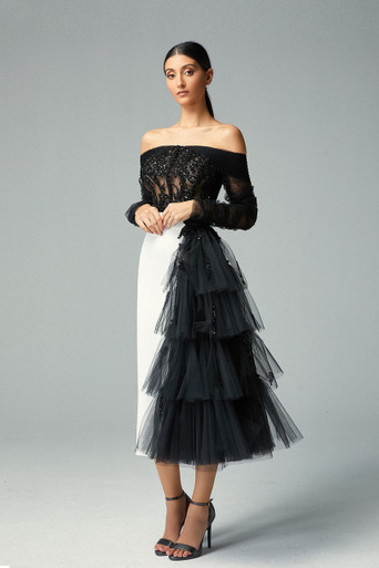 Reverie Couture Lace Embroidered Tulle Gown - District 5 Boutique