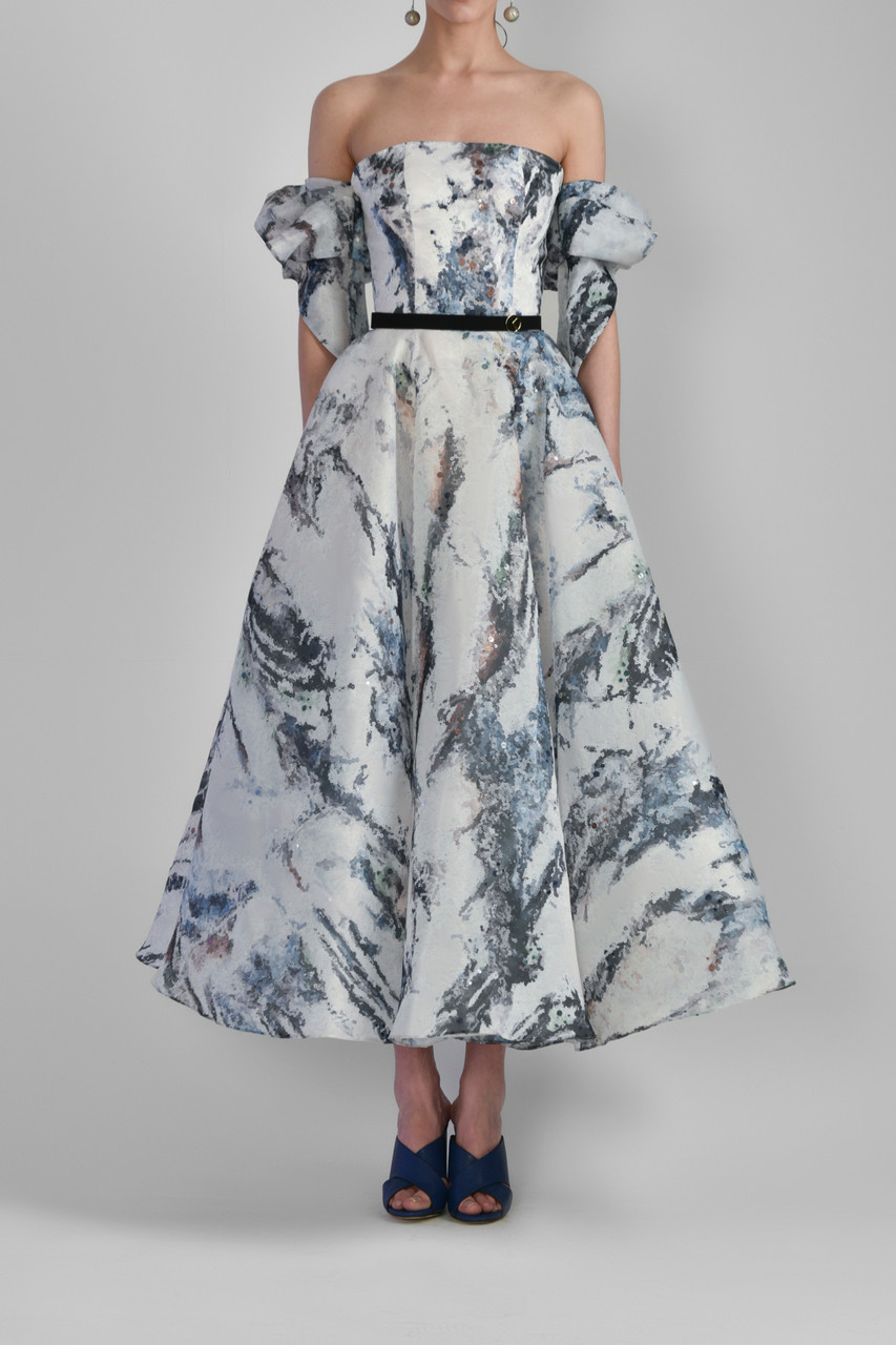 Saiid Kobeisy Gazar Graphic-print Dress In White