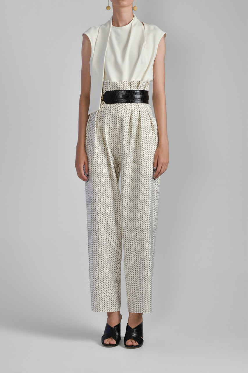 Saiid Kobeisy Blouse With Cropped Pants In Multi