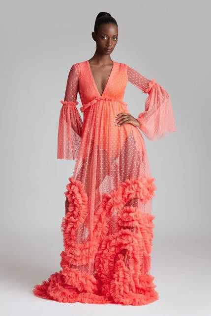 Greta Constantine Yle Coral Gown In Pink