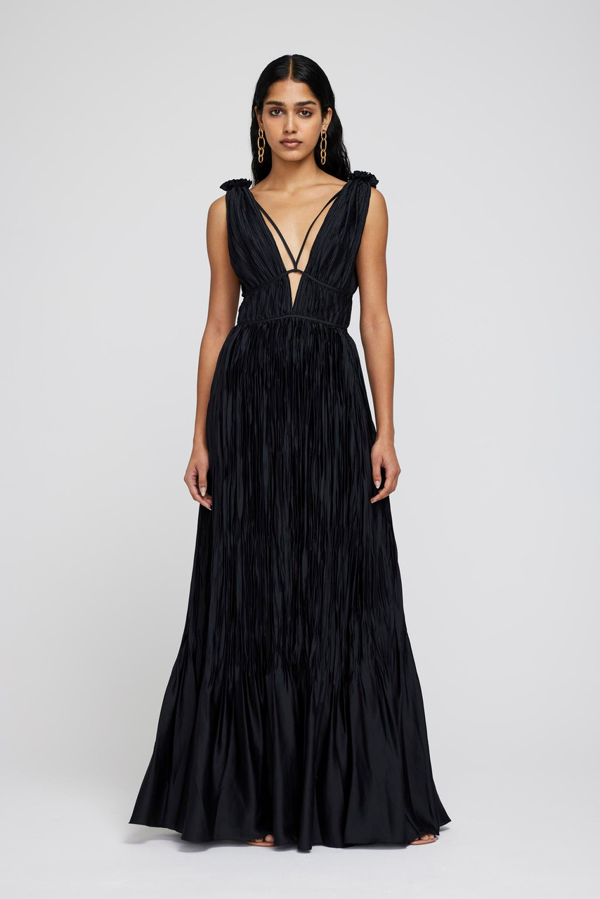 Shop Jonathan Simkhai Black Ostara Dress In Multi