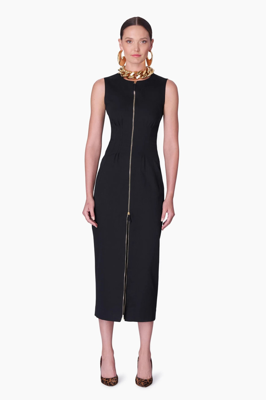Carolina Herrera Zip-front Shift Dress In Multi