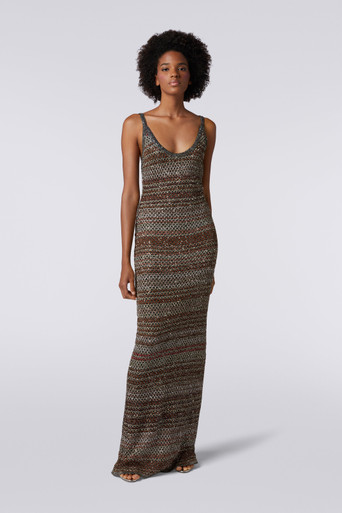 Multicolour Sparkle Rib Maxi Dress