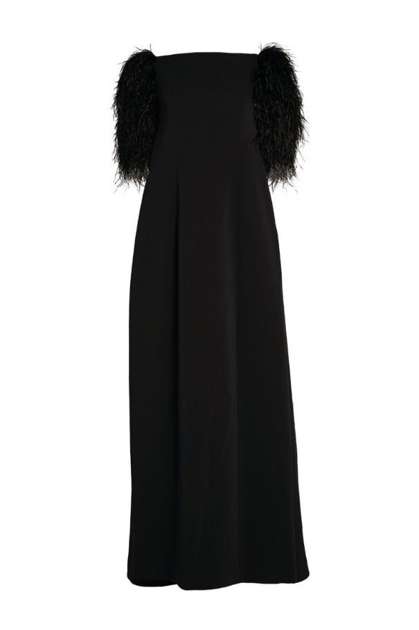 Huishan Zhang Black Hortense Gown In Multi