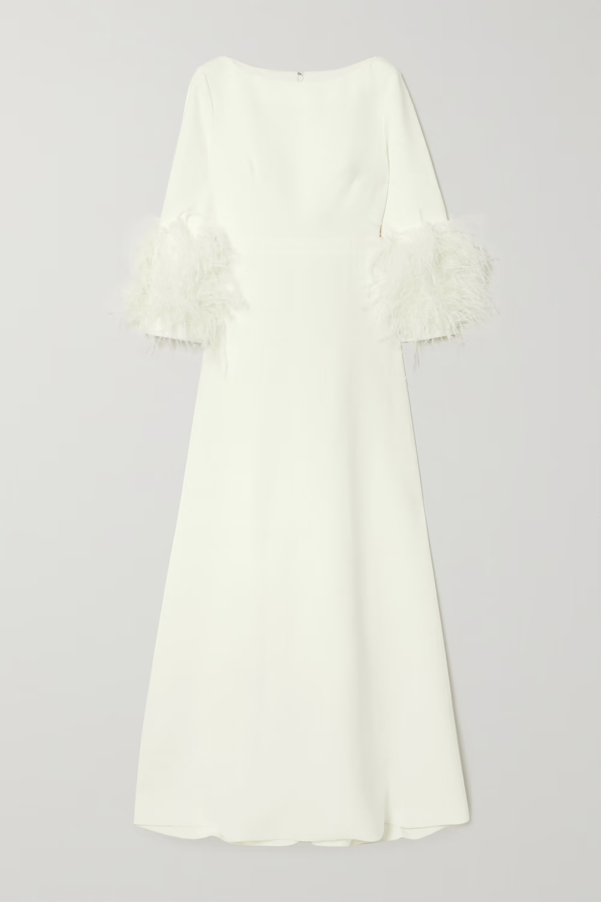 Shop Huishan Zhang White Reign Gown In Multi