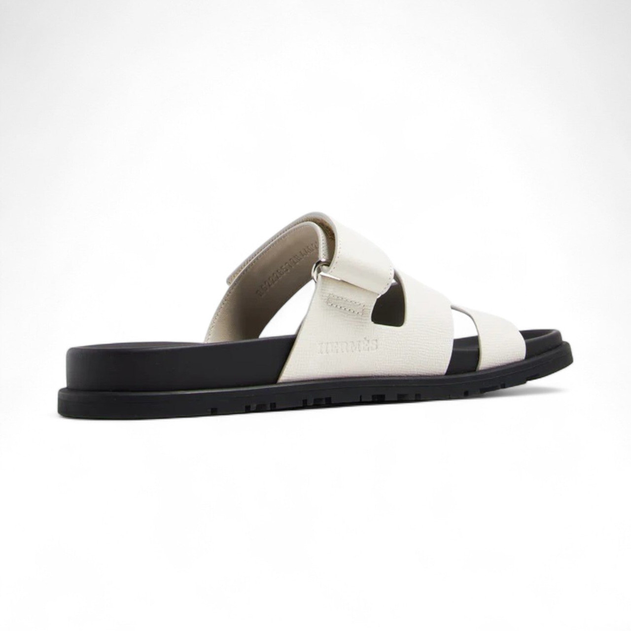 HERMES CHYPRE WHITE MEN CALFSKIN SANDAL