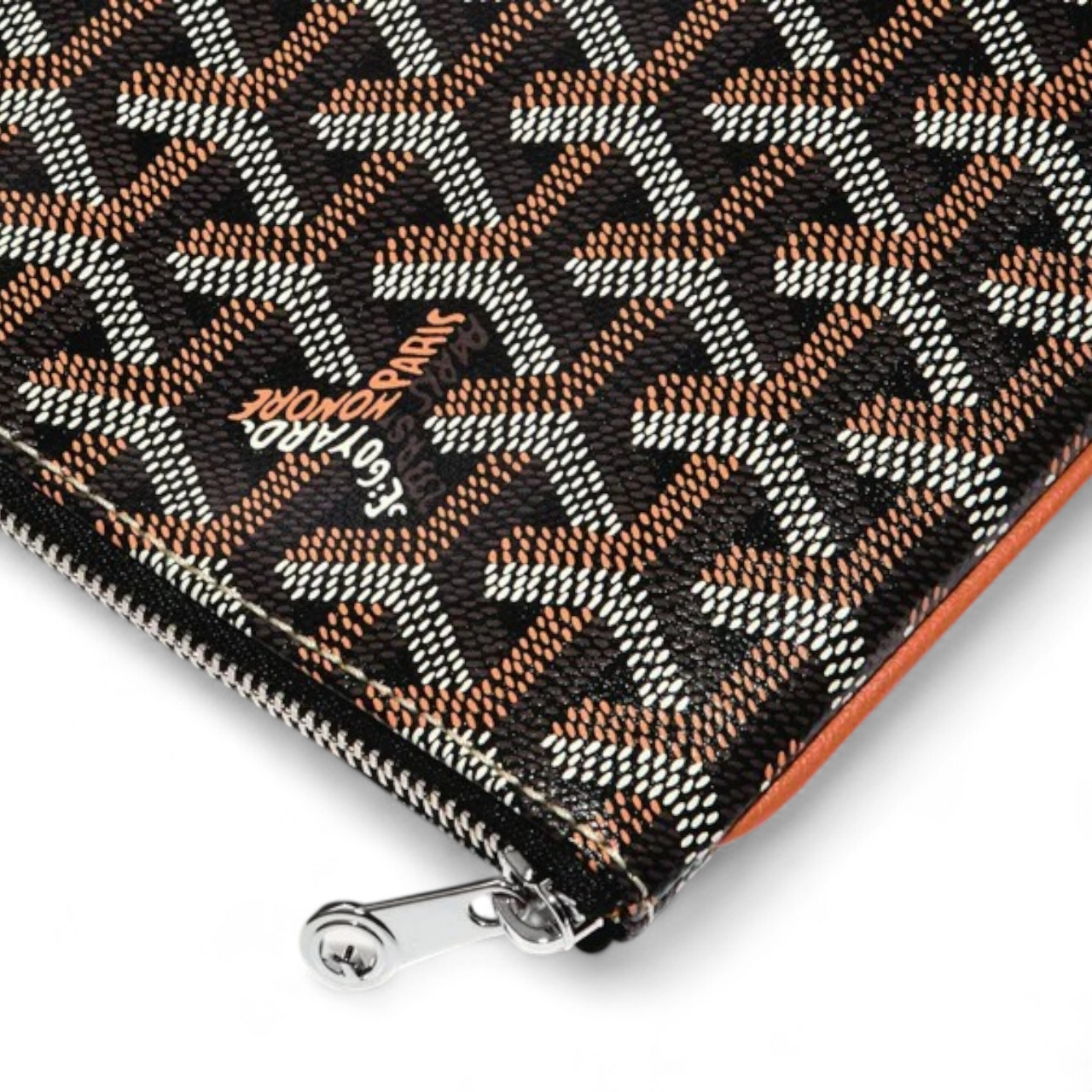 GOYARD SÉNAT MM BLACK & TAN POUCH (Ref GO-BLACK-P-37794)