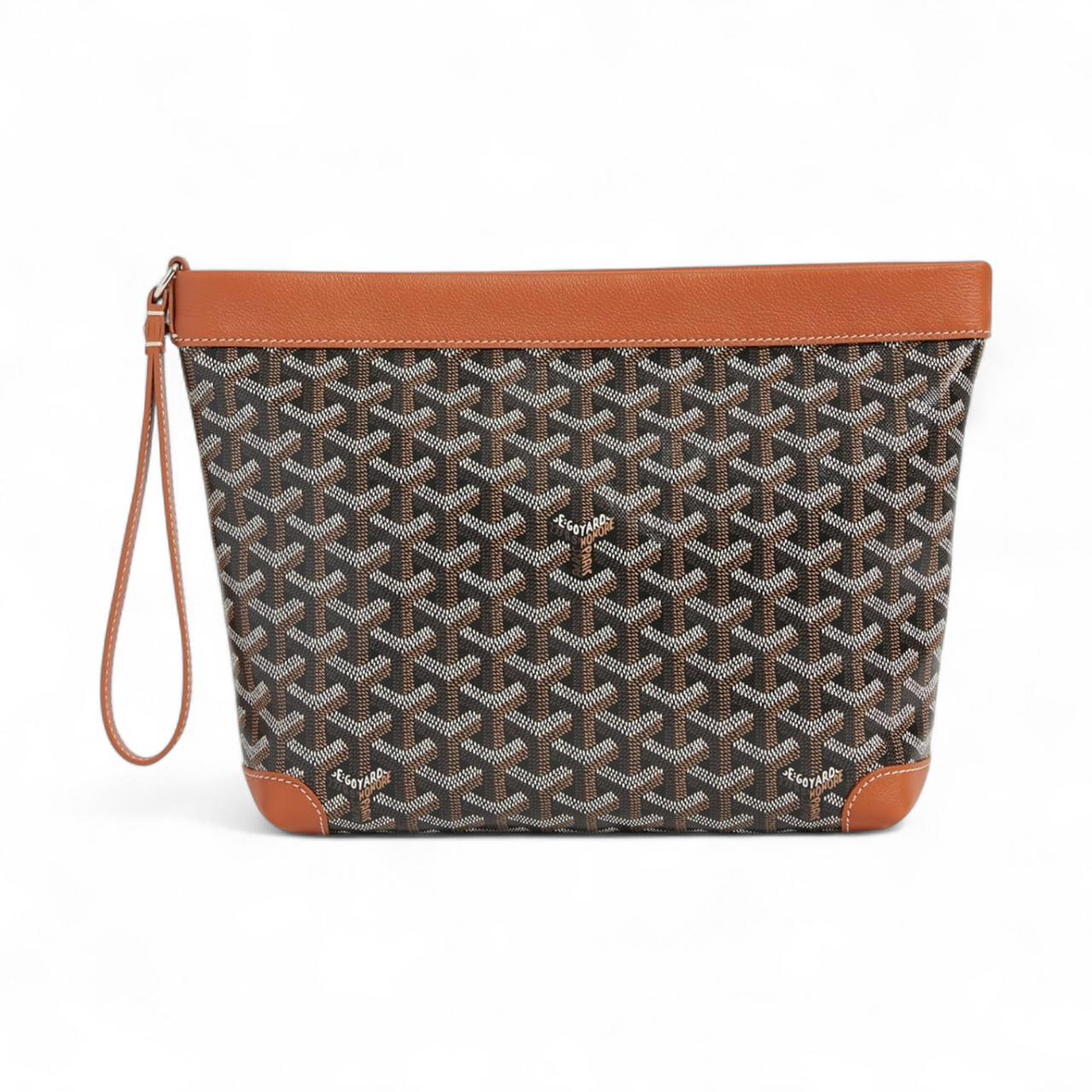 GOYARD CONTI BLACK & TAN POUCH (Ref GO-BLACK-P-37799)