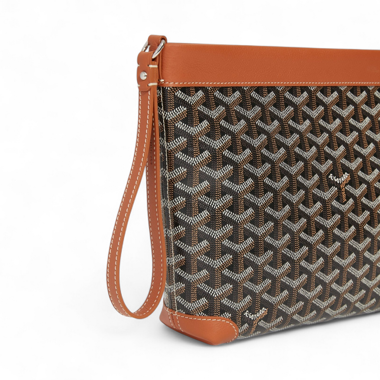 GOYARD CONTI BLACK & TAN POUCH (Ref GO-BLACK-P-37799)