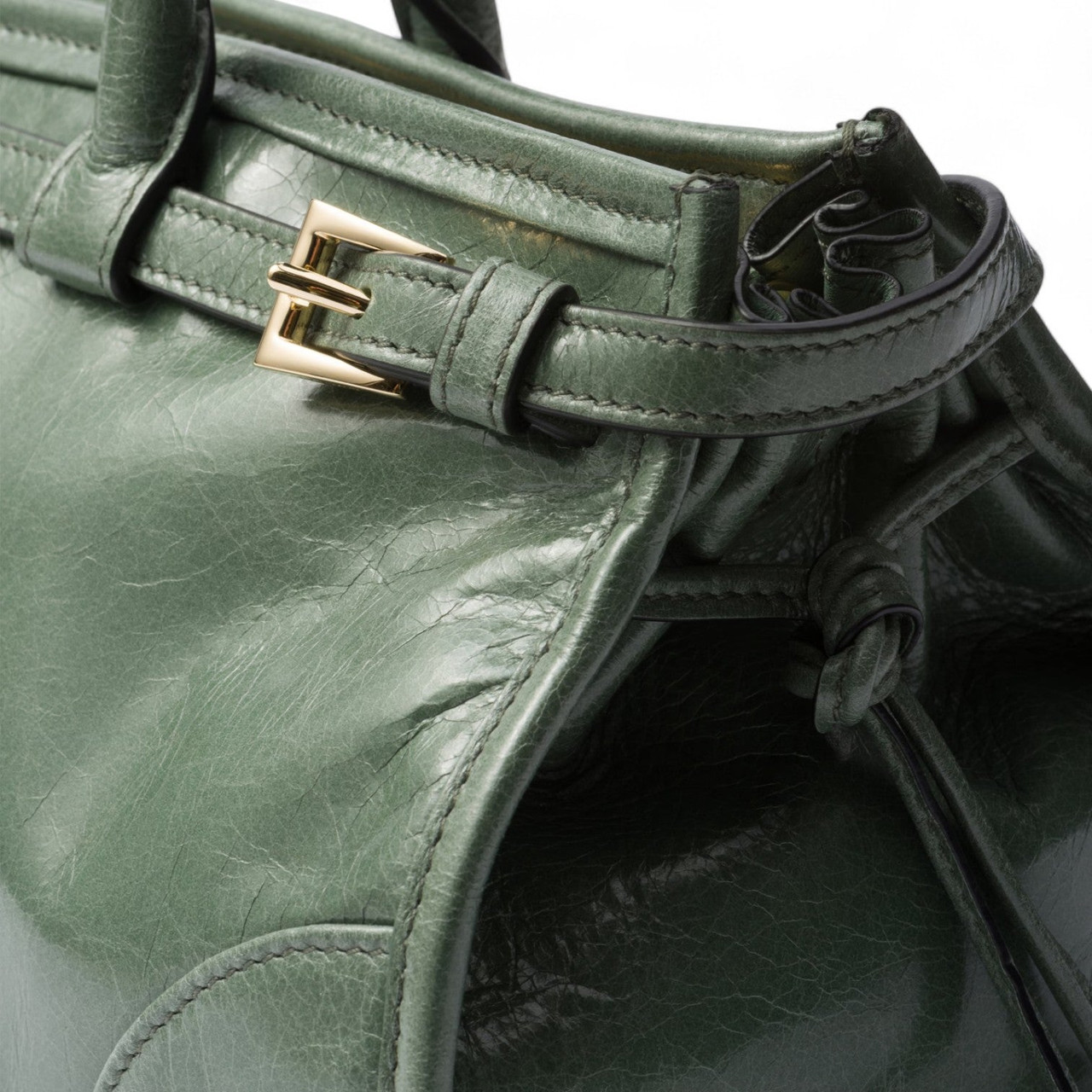 PRADA BONNIE MEDIUM LEATHER WOMEN GREEN HANDBAG (Ref PR-GREEN-B-33404)